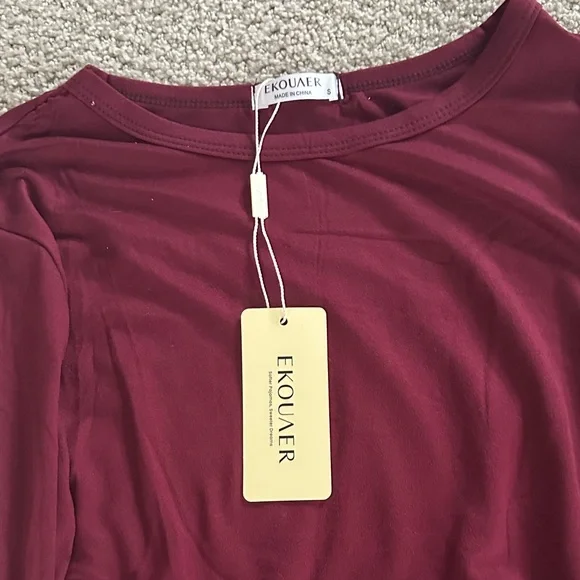 NWT Burgundy Pajama Set - Picture 2 of 2